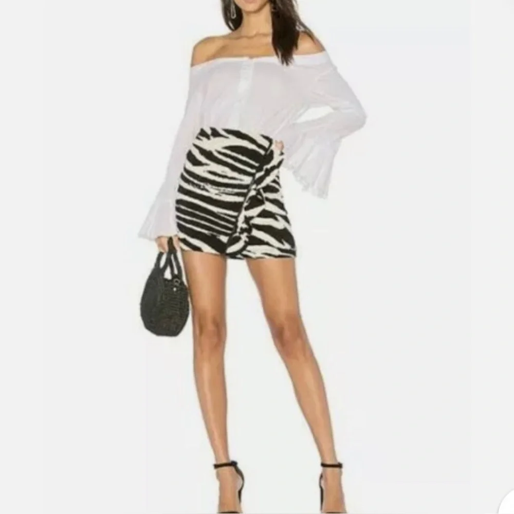 NWOT Free People Animal Print Mini Skirt